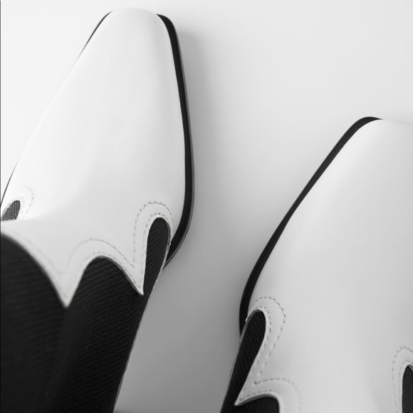ZARA BNWT Contrasting Stretch Ankle Boots - Picture 5 of 8